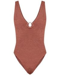 Bondeye - Crinkle-Texture Ring-Detail Swimsuit - Lyst