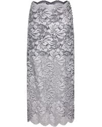 Rabanne - Midi-Rok Met Bloemenkant - Lyst