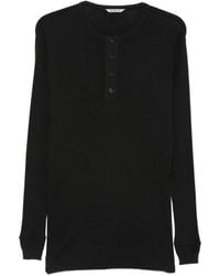 AURALEE - Henley Ribbed Top - Lyst