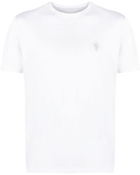 Eleventy - Logo-embroidered Cotton T-shirt - Lyst