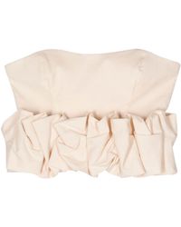 Genny - Strapless Cropped Top - Lyst