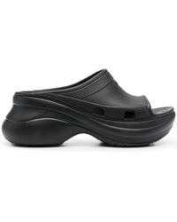 Balenciaga - X Crocs Slippers Met Geperforeerd Rubber - Lyst