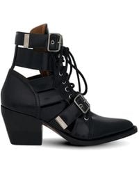 Chloé - Rylee Leather & Suede Ankle Boots - Lyst