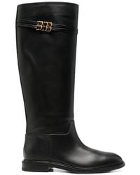 Baldinini - Logo-Plaque Knee-High Boots - Lyst