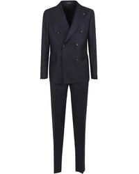 Tagliatore - Pinstriped Double-Breasted Suit - Lyst