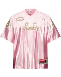 VANDY THE PINK - Eye Logo Striped Jersey T-Shirt - Lyst