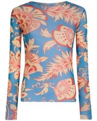 Etro - Floral Top - Lyst