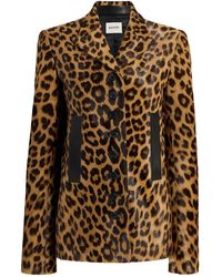 KHAITE - Button Leopard Jacket - Lyst