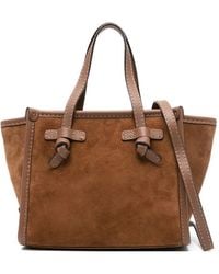 Gianni Chiarini - Miss Marcella Knotted-Detail Suede Tote Bag - Lyst