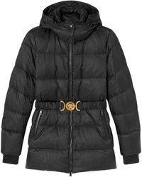 Versace - Barocco-print Belted Puffer Jacket - Lyst