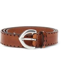 Bax Lab - Studded Buckle Leather Belt - Lyst