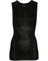 Fabiana Filippi - Metallic-Thread Ribbed Tank Top - Lyst