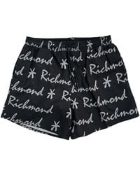 John Richmond - Logo-Print Drawstring Swim Shorts - Lyst
