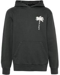 Palm Angels - Logo-Print Cotton Hoodie - Lyst