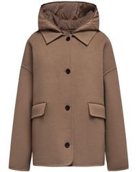 12 STOREEZ - Hooded Merino Wool Jacket - Lyst