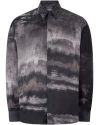 Roberto Cavalli - Worn Gradient-Effect Silk Shirt - Lyst