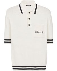 Balmain - Polo Shirt With Embroidery - Lyst