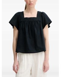 Levi's - Embroidered Square-Neck Blouse - Lyst