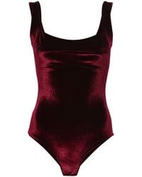 Atu Body Couture - Square-Neck Velvet Bodysuit - Lyst
