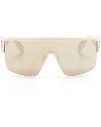 Roberto Cavalli - Monogram-plaque Wraparound-frame Sunglasses - Lyst