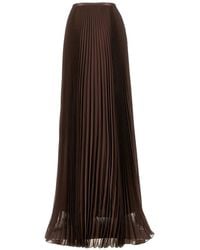 Valentino Garavani - Pleated Silk Maxi Skirt - Lyst