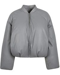 Loewe - Leather Padded Bomber Jacket - Lyst