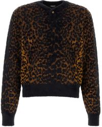 Versace - Leopard-Jacquard Sweater - Lyst