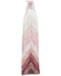 Missoni - Chevron Highneck Maxi Dress - Lyst