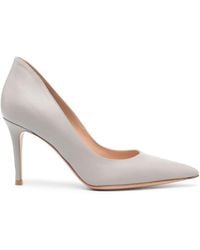 Gianvito Rossi - Pointed-toe 90mm Leather Pumps - Lyst