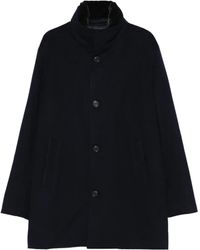 Paul & Shark - Long Coat With High Collar - Lyst