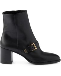 Prada - Leather Booties - Lyst
