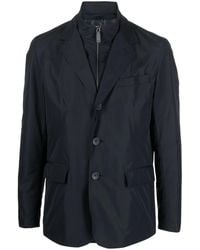 Herno - Buttoned-Up Single-Breasted Blazer - Lyst