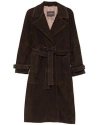 Leather Authority - Peacefull Belted Suede Coat - Lyst