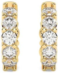 Diamond Essentials - Diamond Hoop Earrings - Lyst