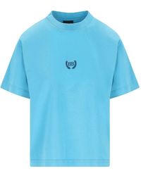 Balenciaga - Laurel Embroidered Boxy Dry Jersey T-Shirt - Lyst