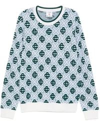 CASABLANCA - Monogram-Jacquard Sweater - Lyst