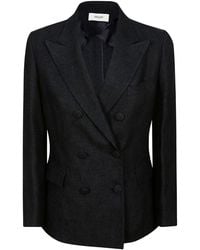SAULINA - Double-Breasted Flap-Pocket Blazer - Lyst