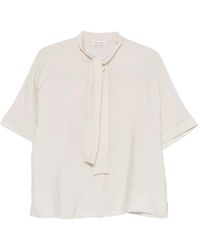 Marc O' Polo - Pussy-Bow Short-Sleeve Blouse - Lyst