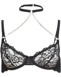 Fleur du Mal - Bianca Chain Lace Bra - Lyst