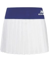 Miu Miu - X New Balance Pleated Mini Skirt - Lyst