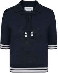 Thom Browne - Tuck-Stitch Polo Top - Lyst