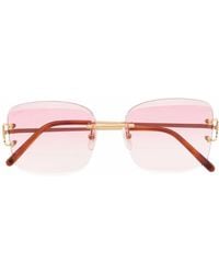 Cartier - Square-Frame Gradient Sunglasses - Lyst