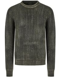 AROVESCIO - Ribbed-Knit Crew-Neck Sweater - Lyst