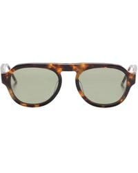 Thom Browne - Sonnenbrille Mit Ovalem Gestell - Lyst