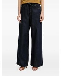 Trussardi - Drawstring Wide-Leg Jeans - Lyst