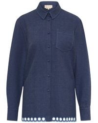 Maison Common - Besticktes Hemd Mit Cut-Out - Lyst