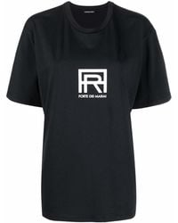 antonella rizza T-Shirt mit Logo-Print - Schwarz