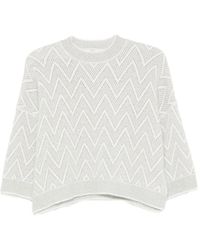 Peserico - Trui Met Chevron Patroon - Lyst