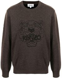 KENZO - Tiger-print Crew Neck Sweatshirt - Lyst