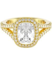 Swarovski - Una Angelic Crystal-Embellished Halo Ring - Lyst